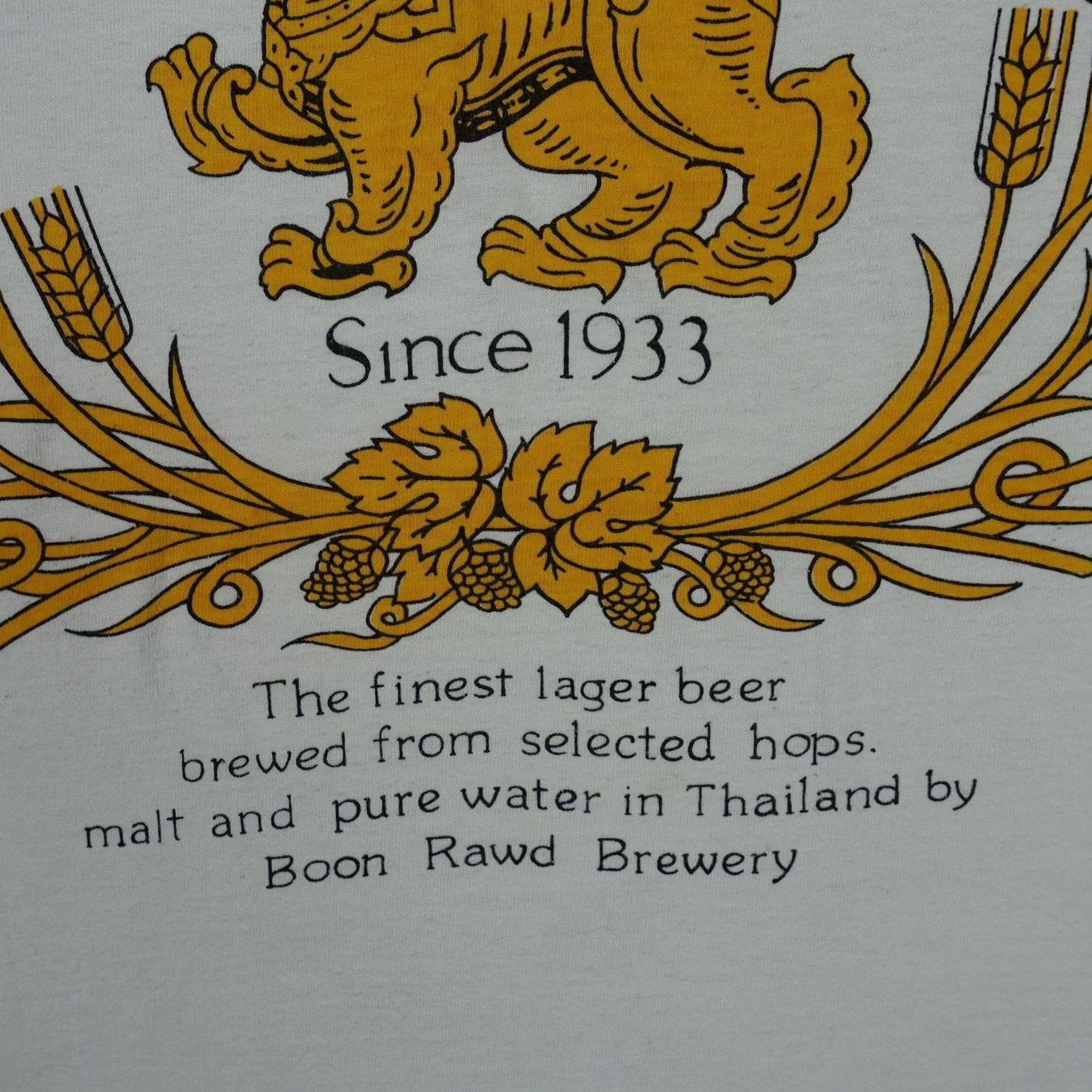 Vintage VINTAGE Singha Lager Beer Shirt Mens XL White Thailand Graphic Tee Size US XL / EU 56 / 4 - 5 Thumbnail