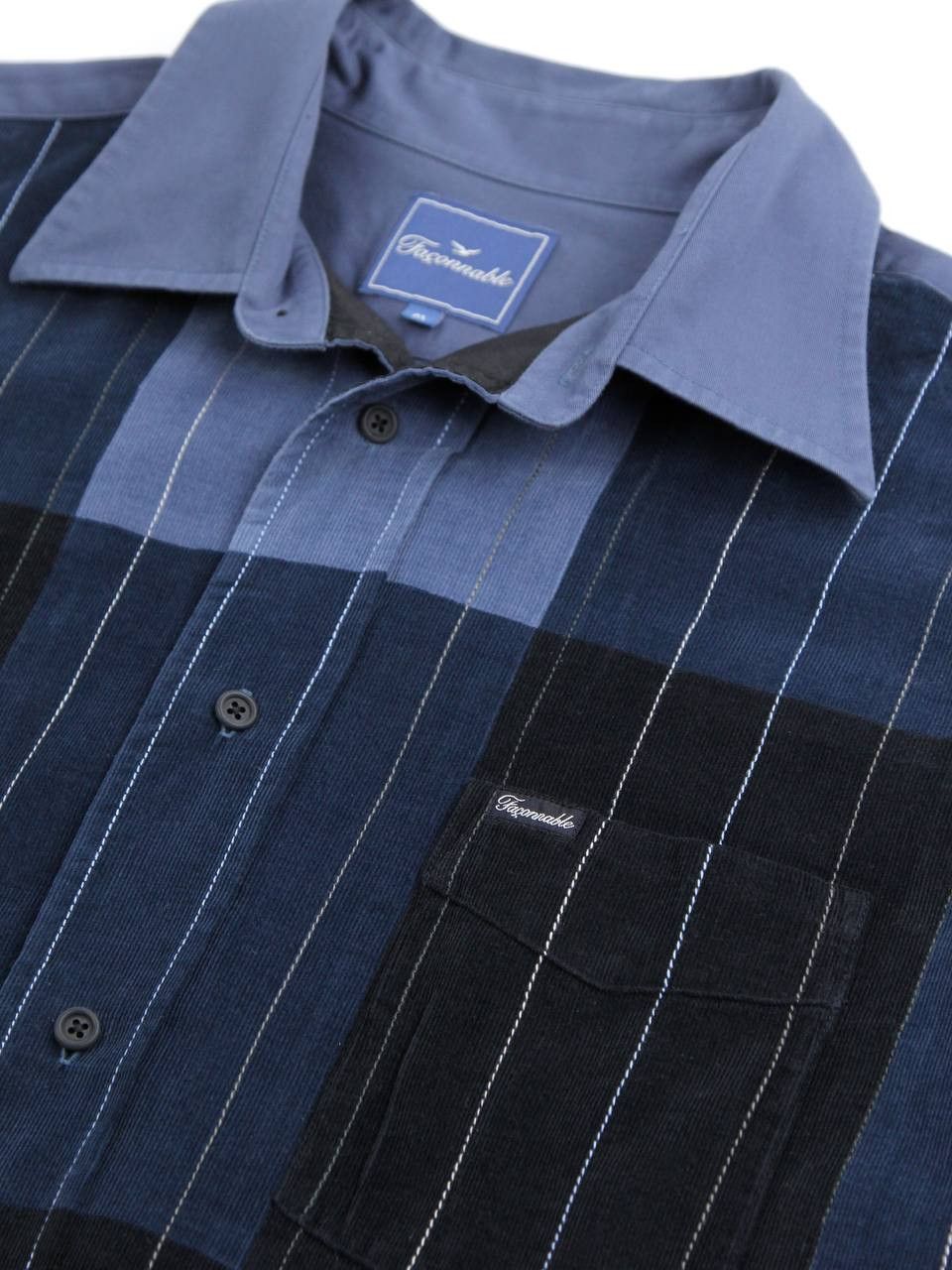 Faconnable FAÇONNABLE Cotton shirt with corduroy insert Size US M / EU 48-50 / 2 - 7 Thumbnail