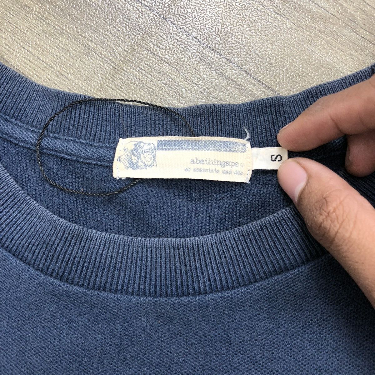Bape 1990s A Bathing Ape Bape Small Logo Navy Tee Size US S / EU 44-46 / 1 - 8 Thumbnail
