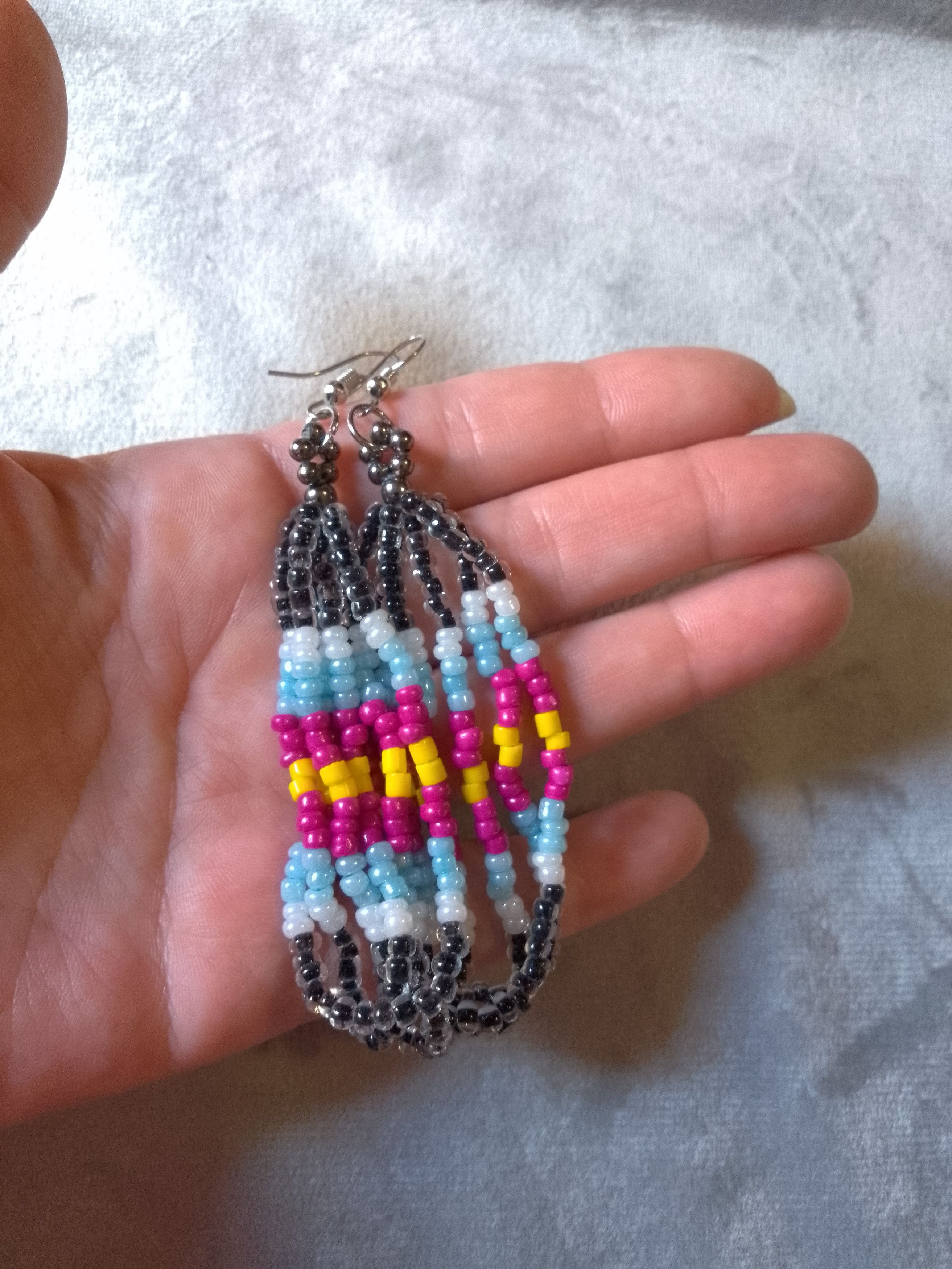 Handmade Bracelet. Ethnic Native American Pattern Earrings Size ONE SIZE - 6 Thumbnail