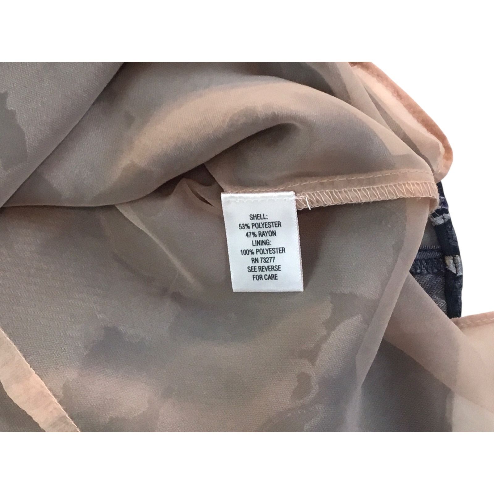Vera Wang Vera Simply Vera Wang Top Black Tan Tiered Layer Floral PS Size S / US 4 / IT 40 - 5 Thumbnail