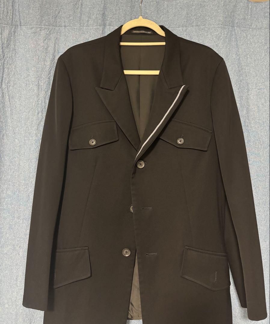 Yohji Yamamoto Yohji Yamamoto POUR HOMME 20aw black tailored jacket Size US M / EU 48-50 / 2 - 2 Thumbnail