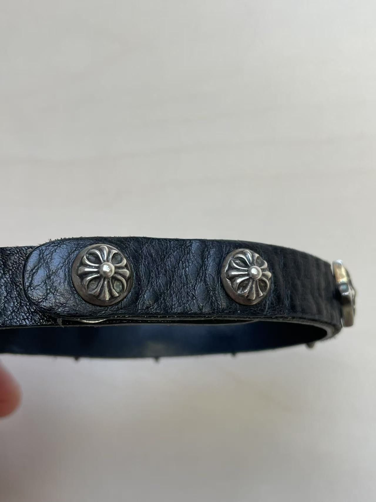 Chrome Hearts Chrome Hearts Silver Star Studded Leather Bracelet Size ONE SIZE - 6 Thumbnail