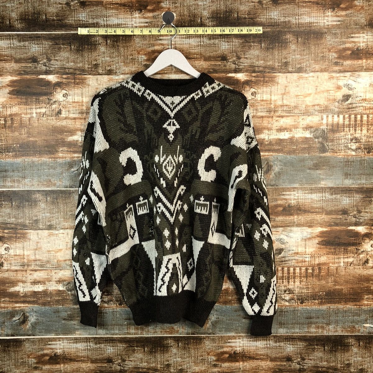 Homespun Knitwear Piat vintage like coogi Grey japan vintage Knitwear #A2470 Size US L / EU 52-54 / 3 - 1 Thumbnail
