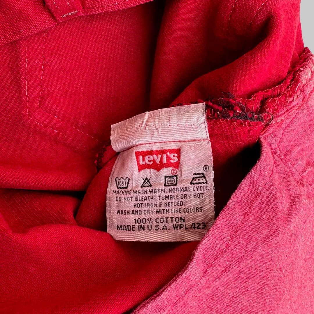 Levi's Levi’s 501 1990 90s Vintage W31 Red USA Made Denim Jeans Size 31" - 5 Thumbnail