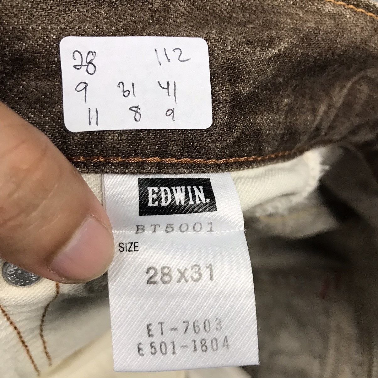Edwin × Japanese Brand 503 FLARE EDWIN BROWN BOOT CUT DENIM PANTS Size US 28 / EU 44 - 17 Thumbnail