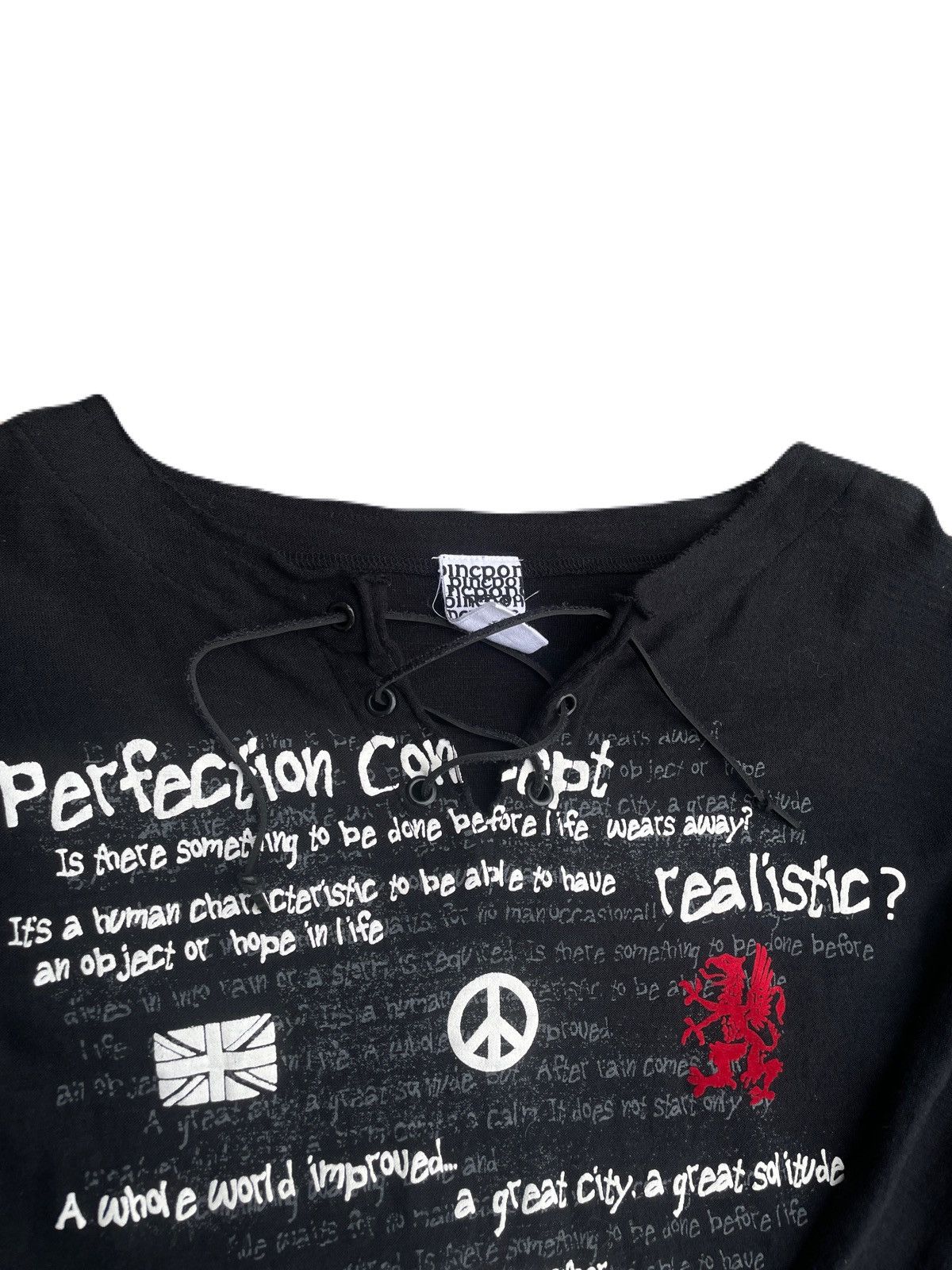 If Six Was Nine 2000s Japanese archive Lace-up Poem Long Sleeve Tee Vkei Size US S / EU 44-46 / 1 - 5 Thumbnail