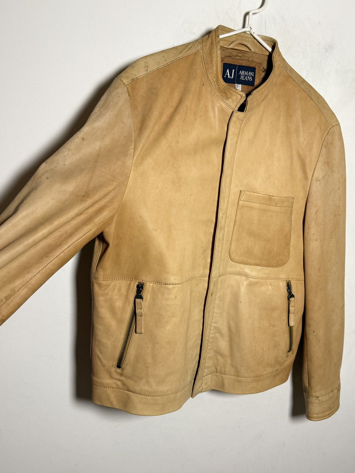 Giorgio Armani Armani Jeans y2k leather jacket Size US M / EU 48-50 / 2 - 5 Thumbnail
