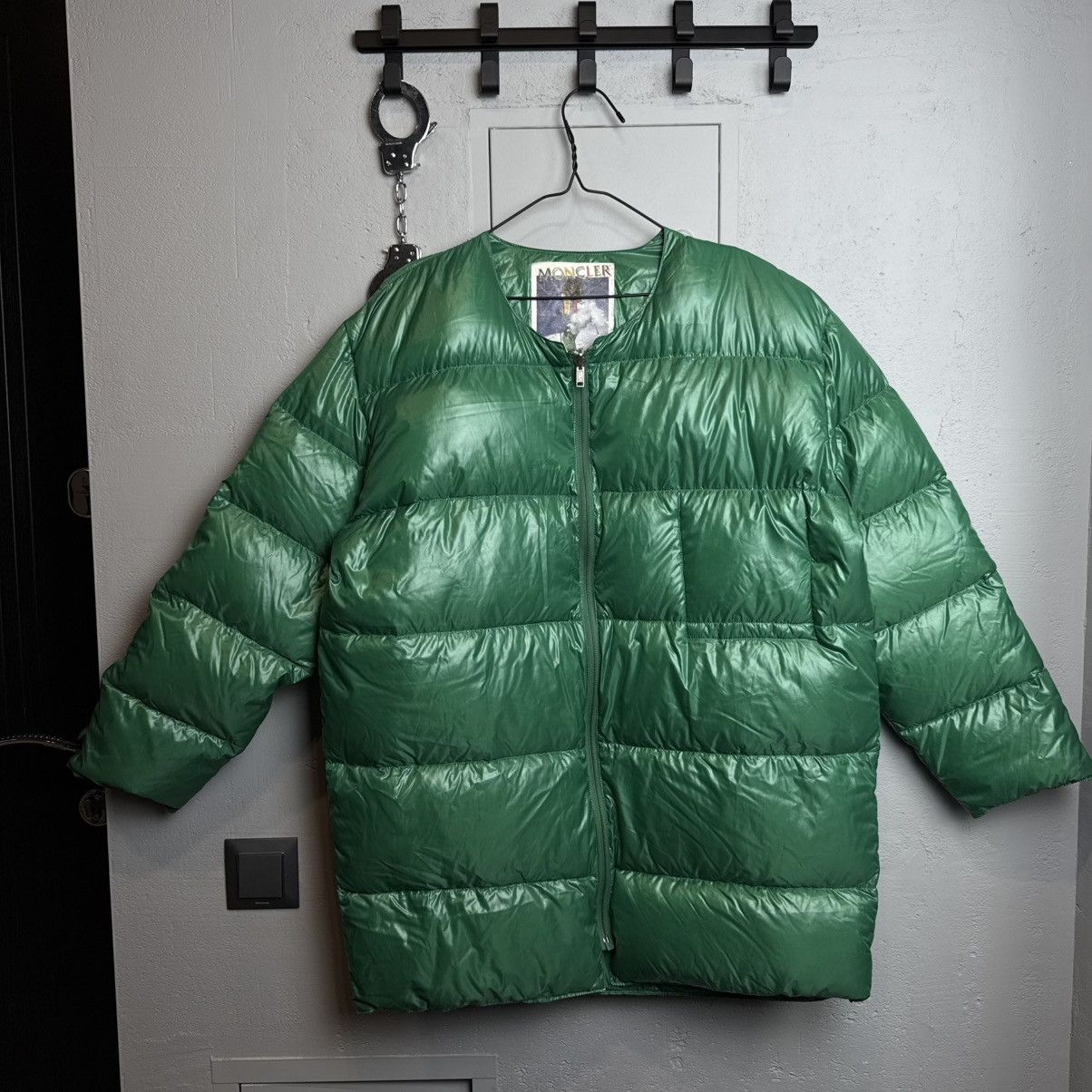 Moncler Moncler Green Glossy Puffer Jacket Grenoble Size L / US 10 / IT 46 - 1 Thumbnail