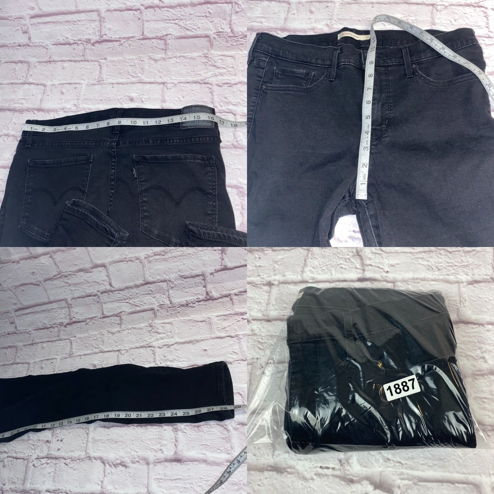Levi's VINTAGE Levi's 311 Women's Shaping Skinny Jeans Jeans 32 Black Mid Rise Size 24" / US 00 / IT 34 - 8 Thumbnail