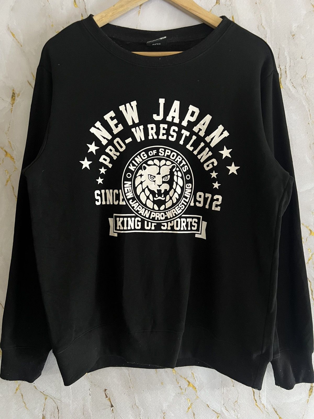Japanese Brand 🔥 NJPW Sweatshirt – New Japan Pro Wrestling Classic Size US XL / EU 56 / 4 - 1 Thumbnail