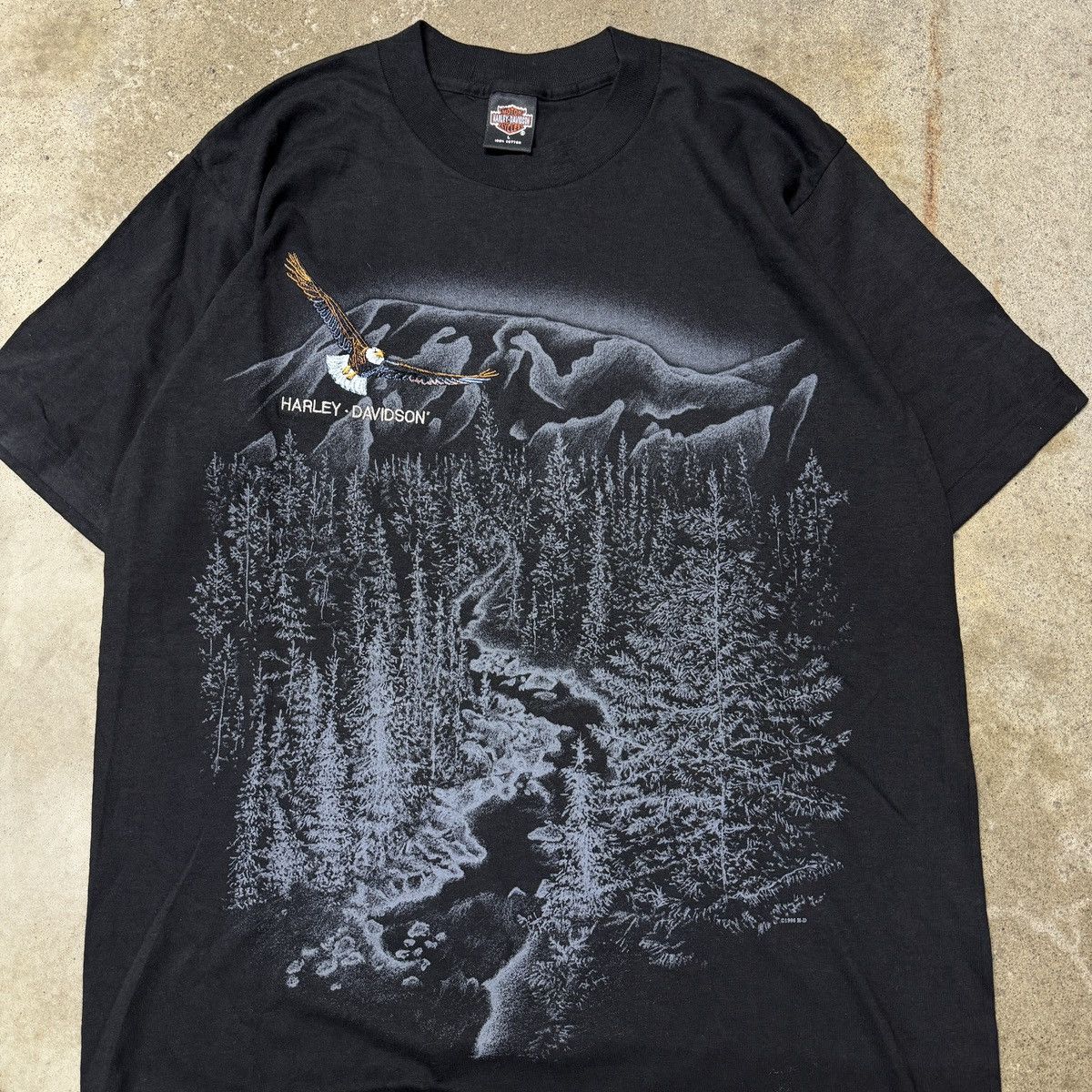 Harley Davidson Vintage 90s Harley Davidson Eagle Tee Shirt Size US L / EU 52-54 / 3 - 2 Thumbnail