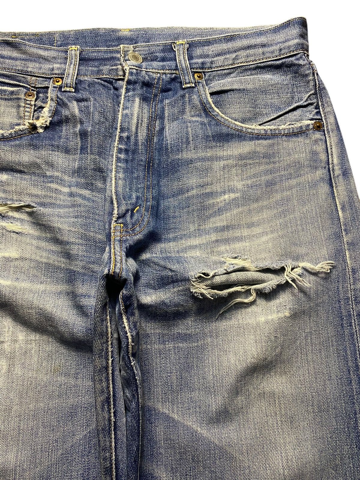 Levi's Levis 503 Big E 70s Selvedge Talon Zip Jeans Size US 32 / EU 48 - 9 Thumbnail