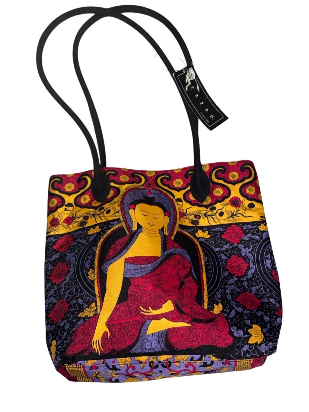 Vintage Buddha Quan Yin Goddess of Love Silk Tote Size ONE SIZE - 1 Thumbnail