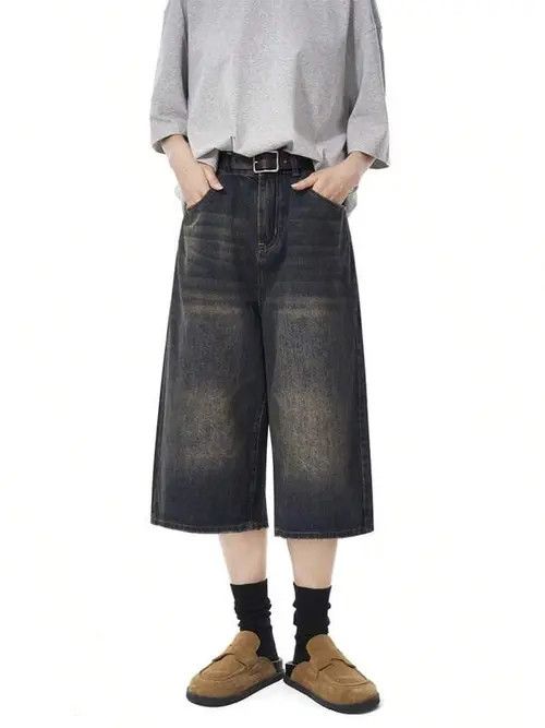 Jean Vintage RETRO 90s denim jeans shorts Size US 36 / EU 52 - 3 Thumbnail