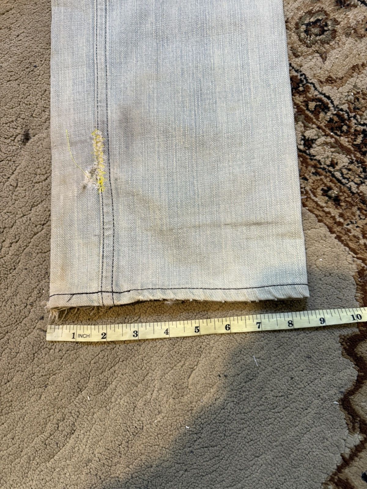 Number (N)ine Number Nine A/W 2000 “Redisun” Distressed Bush Denim Pant Size US 32 / EU 48 - 16 Thumbnail