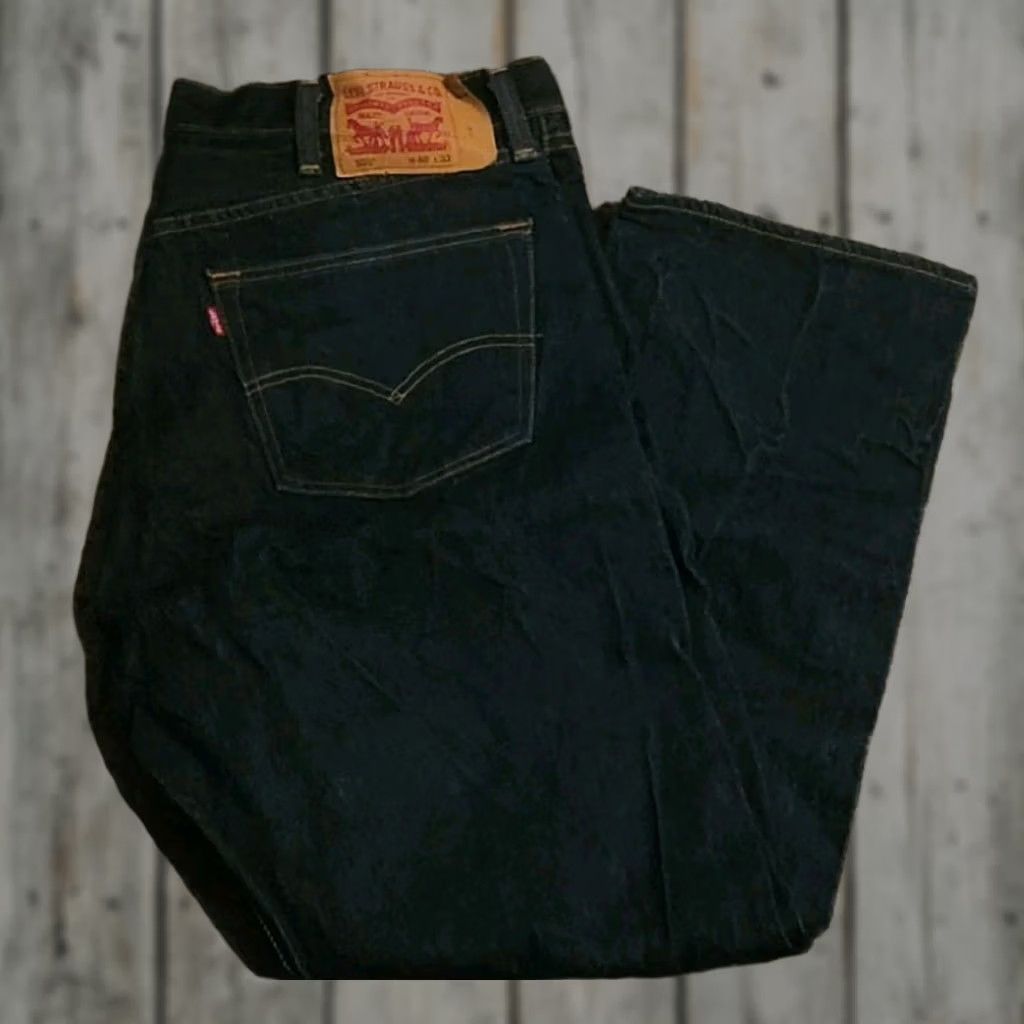 Levi's LEVI'S 501 MEN'S BLACK JEANS, 40x32, BUTTON FLY, ORIGINAL, RELAXED FIT, 100% COTTON, MEDIUM WASH, REGULAR SIZE, MEN, HaitI Size US 40 / EU 56 - 1 Thumbnail