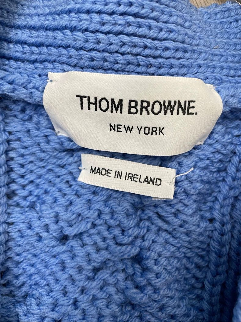 Thom Browne Thom Browne Blue and green striped round collar fur under Size XS / US 0-2 / IT 36-38 - 5 Thumbnail