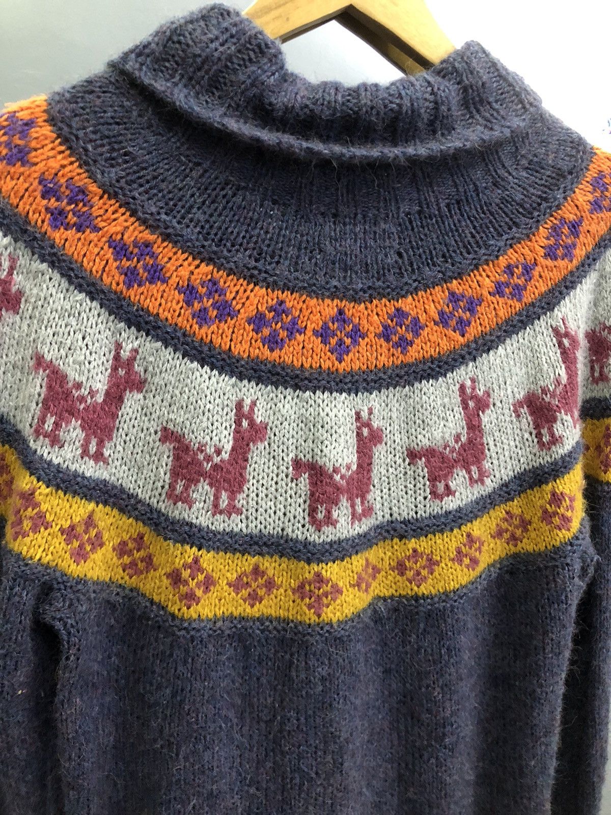 Japanese Brand Titicaca Alpaca Wool Llama Knit Cardigan Vintage Size US M / EU 48-50 / 2 - 13 Thumbnail