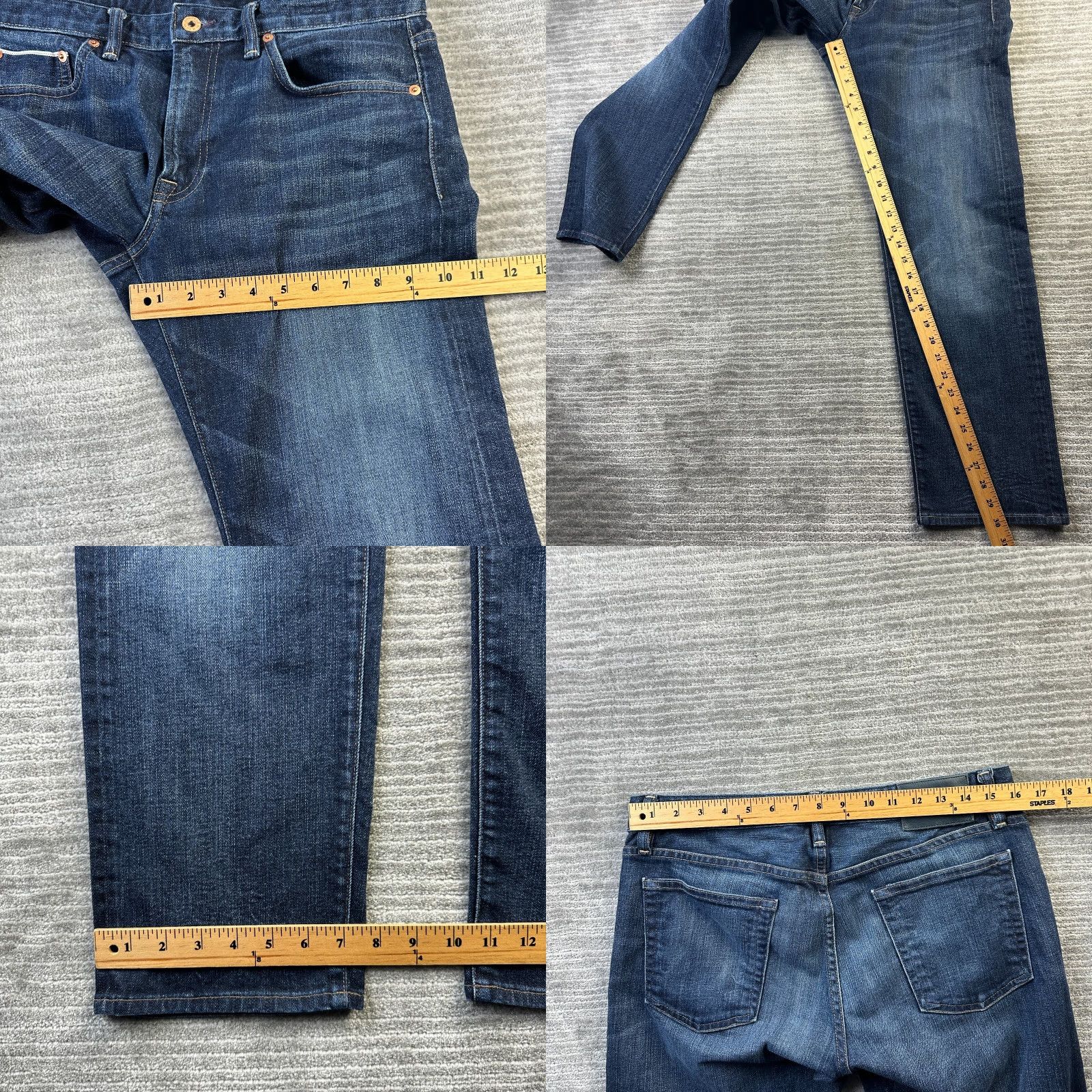 Bonobos VINTAGE Bonobos Jeans Mens 31x30 Blue Denim Selvedge Straight Size US 31 - 9 Thumbnail