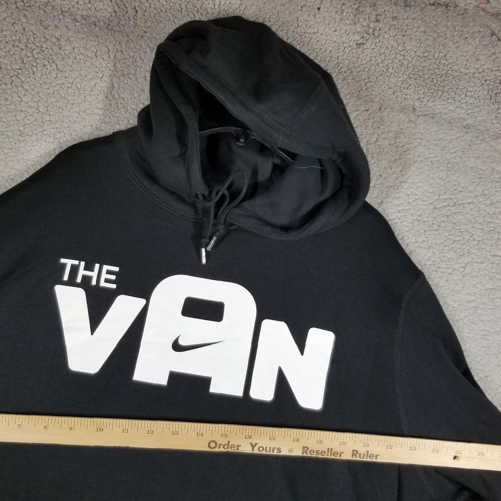 Nike VINTAGE Nike Hoodie Mens 3XL Black Club Fleece Swoosh THE VAN Graphic AJ8321-010 Size US XXL / EU 58 / 5 - 5 Thumbnail