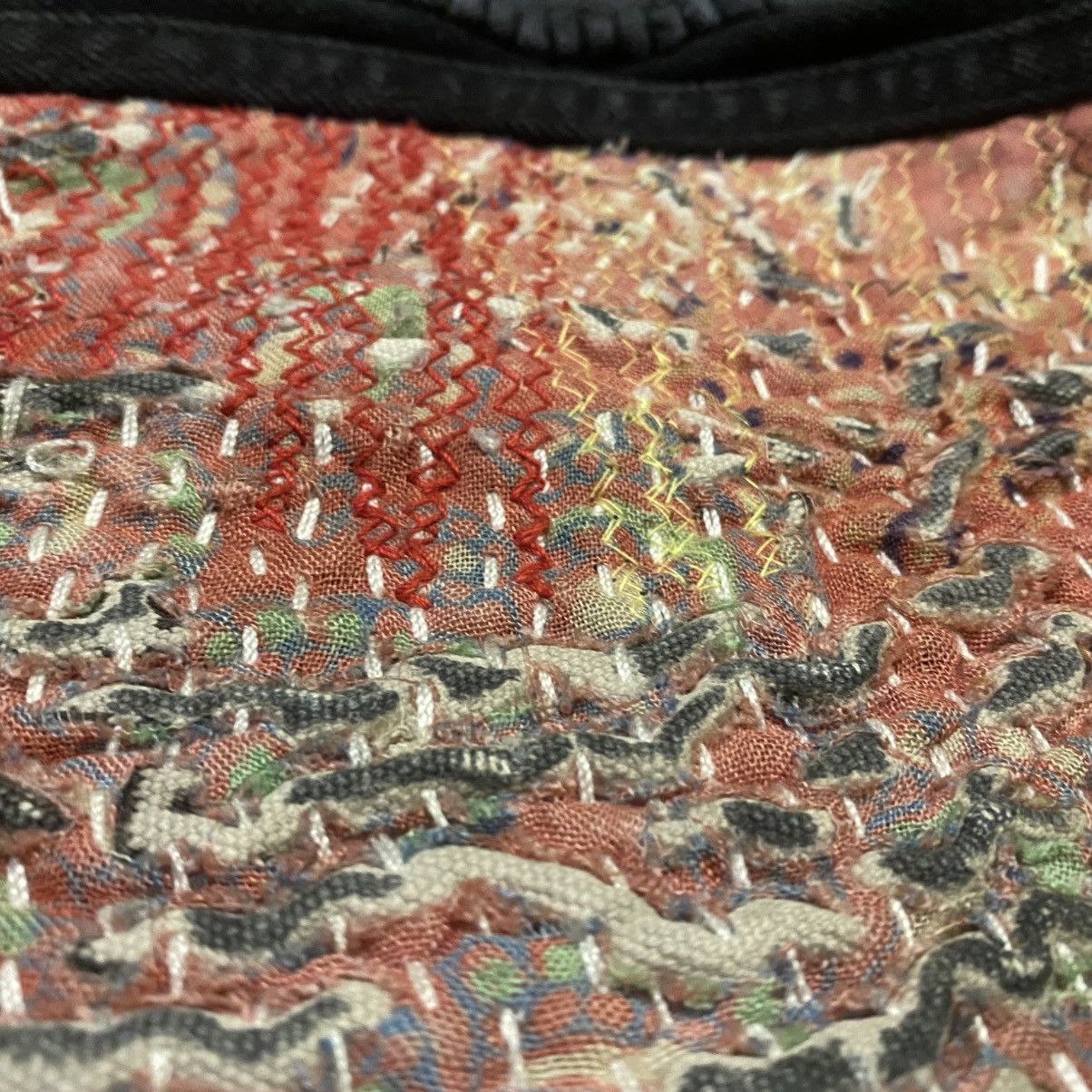 Handmade 1/1 Handstitch Sashiko Boro Natural Distressed Tote Bag Size ONE SIZE - 13 Thumbnail