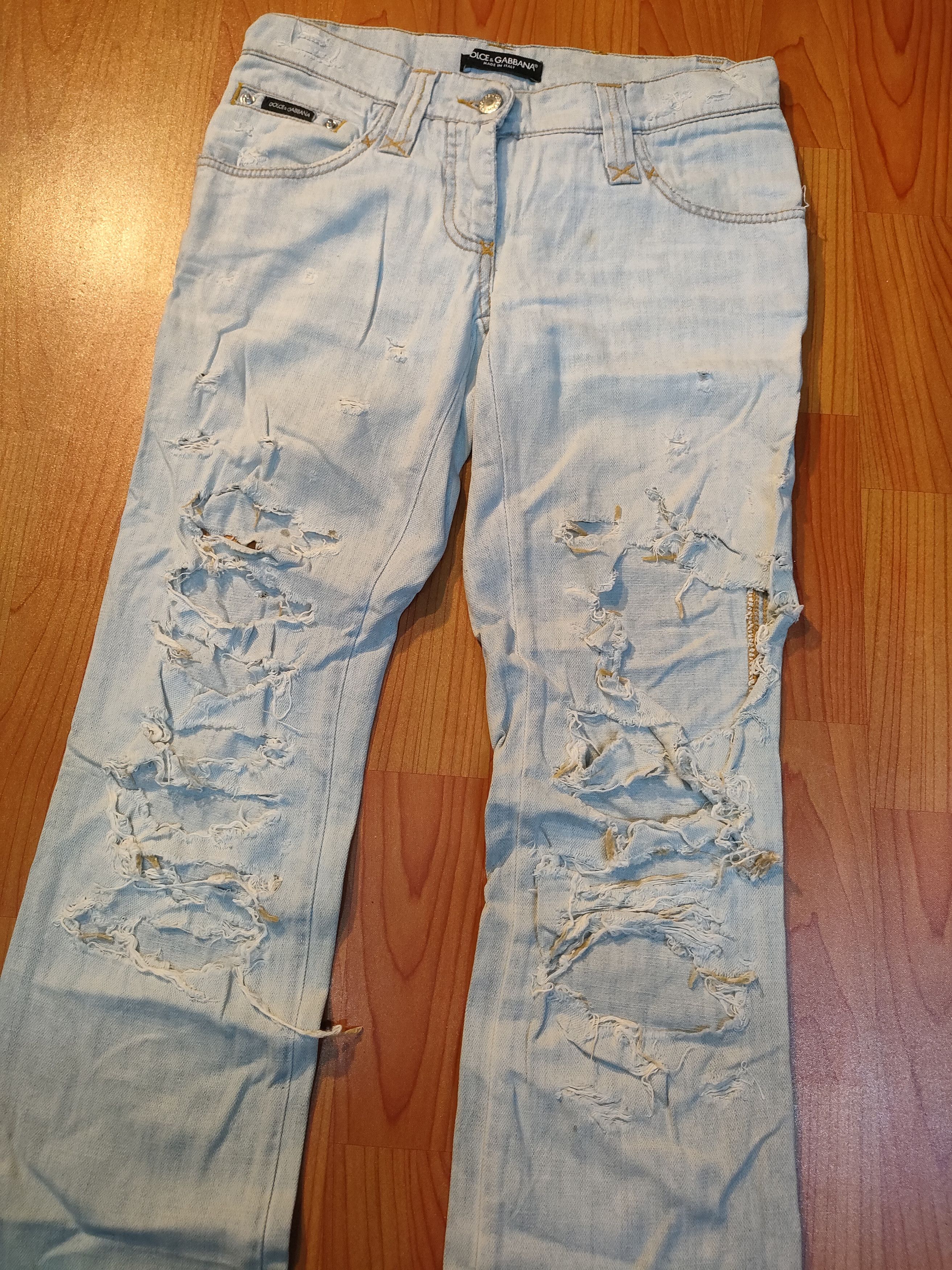 Dolce & Gabbana × If Six Was Nine Dolce & Gabbana Distressed Hype Luxury Jeans Size US 29 - 10 Thumbnail