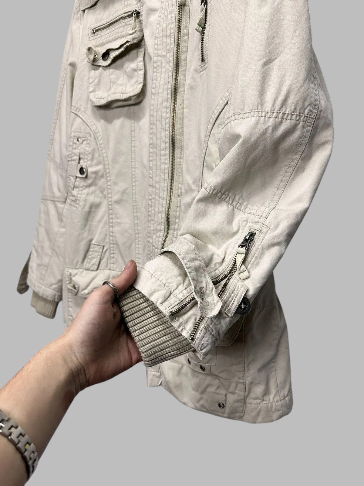 If Six Was Nine Jacket Beige Vintage Fur GOA Tornado Style Streetwear Size US M / EU 48-50 / 2 - 6 Thumbnail