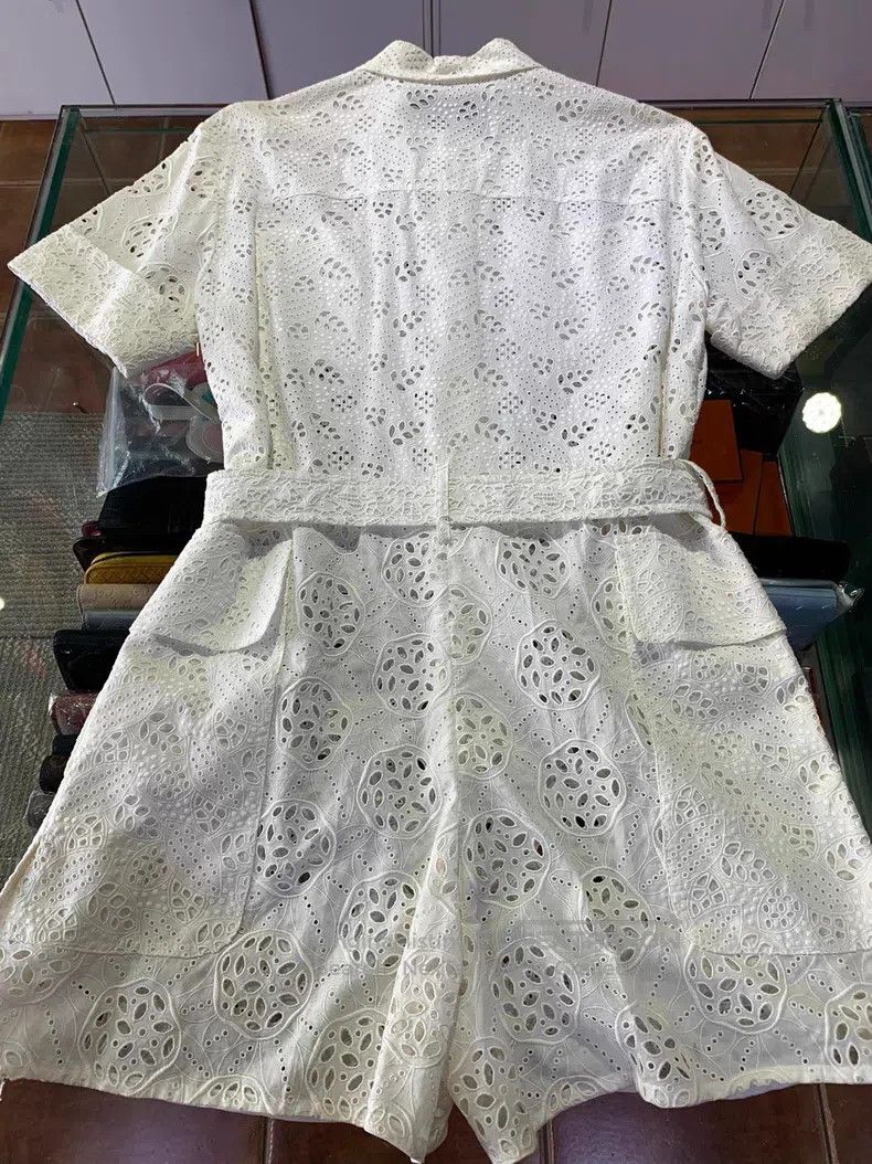 Valentino Valentino White lace jumpsuit Size 39" - 4 Thumbnail