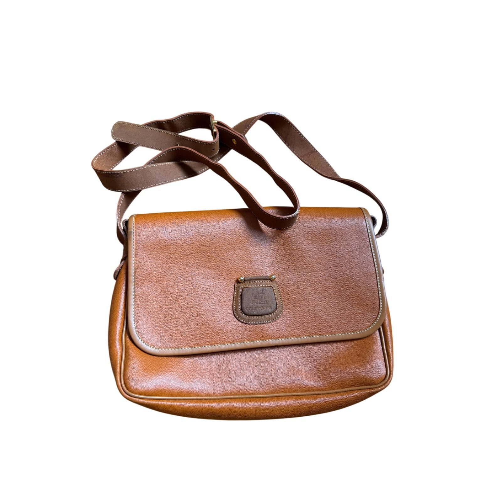 Courreges Courrèges Brown Leather Messenger Bag With Certification Size ONE SIZE - 1 Thumbnail