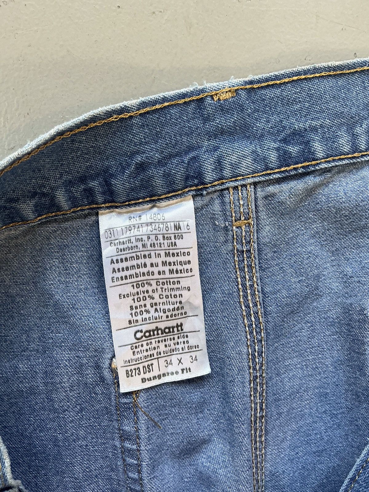 Carhartt × Vintage Vintage Carhartt b273 DST double knee denim Size US 34 / EU 50 - 9 Thumbnail
