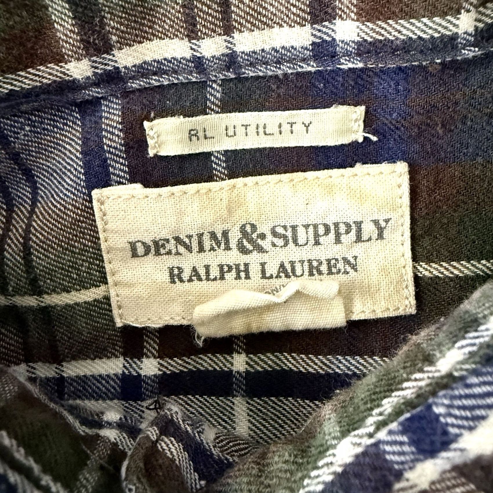 Vintage Denim & Supply Ralph Lauren RL Utility Shirt Small Plaid Button Up Womens Size S / US 4 / IT 40 - 2 Thumbnail