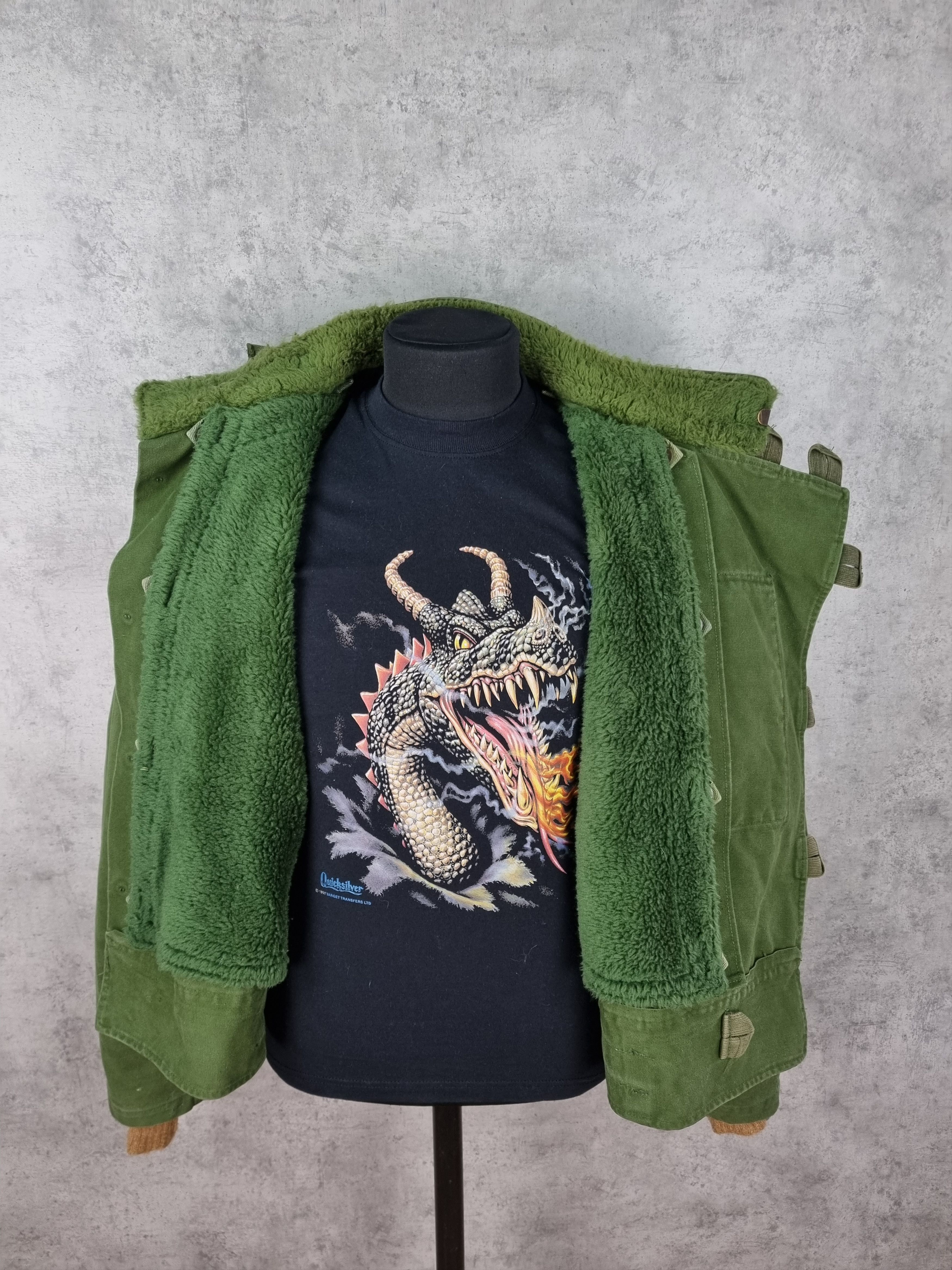 Vintage Rare 60s Authentic Swedish Army Motorcycle Jacket Size US L / EU 52-54 / 3 - 15 Thumbnail