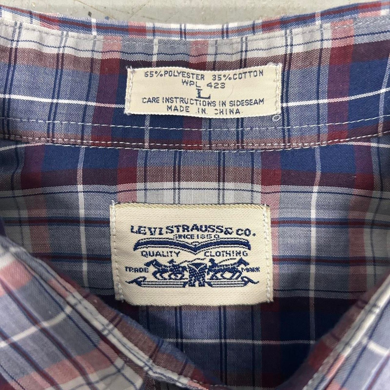Levi's Levi's plaid pearl snap western shirt Size US L / EU 52-54 / 3 - 3 Thumbnail