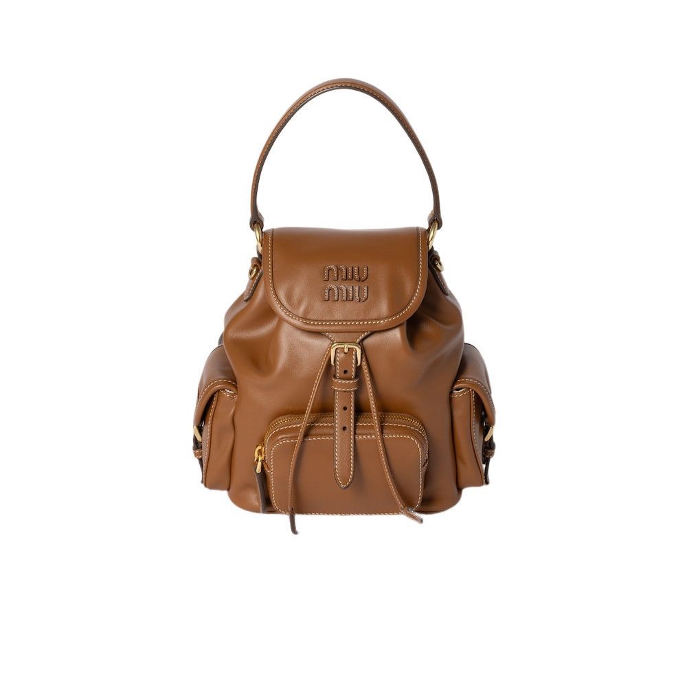 Miu Miu MIU MIU $3600 Cognac Leather Backpack New & Authentic Size ONE SIZE - 1 Thumbnail