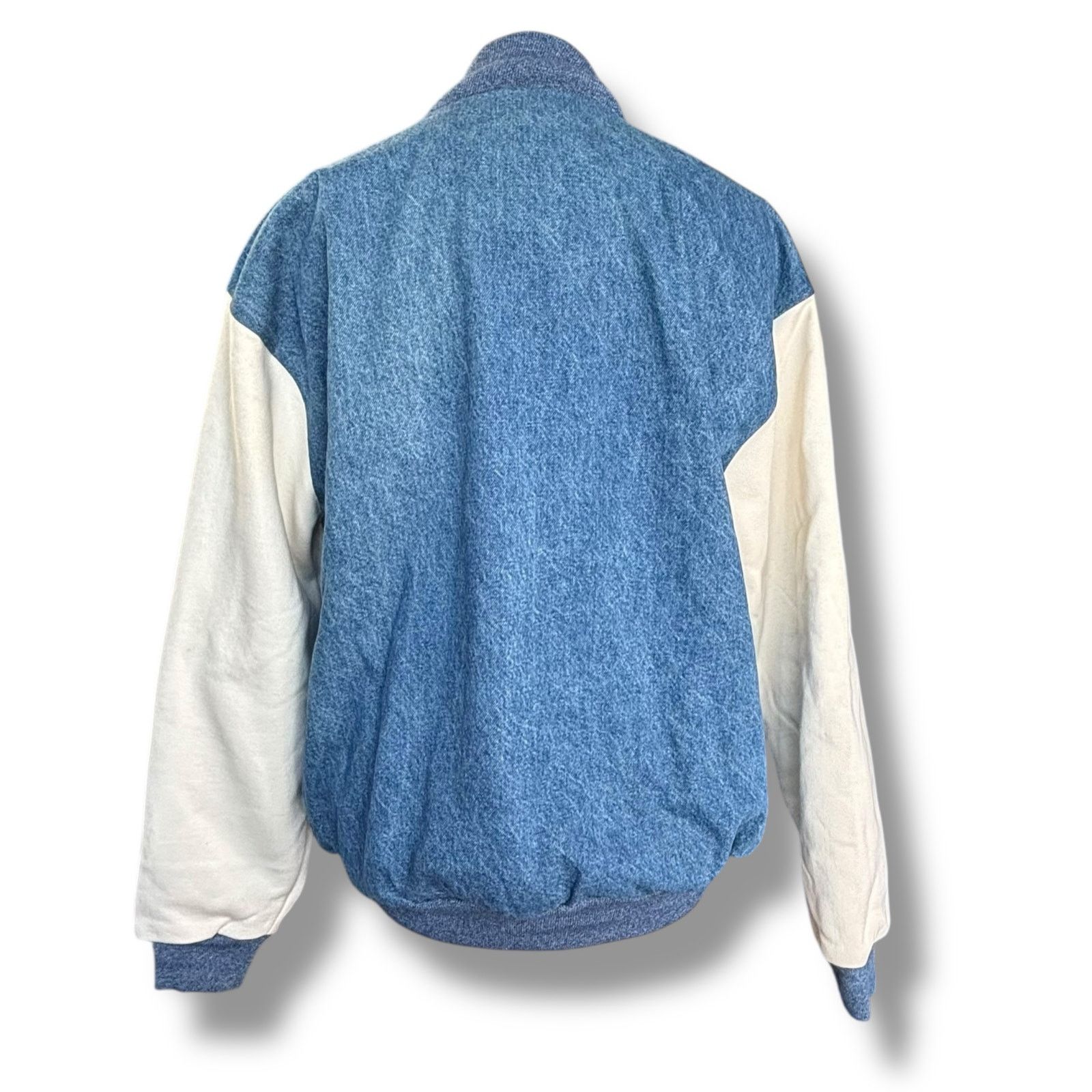 Vintage Vintage 90s Fruit of the Loom Blue Denim White Sleeve XL Size US XL / EU 56 / 4 - 5 Thumbnail