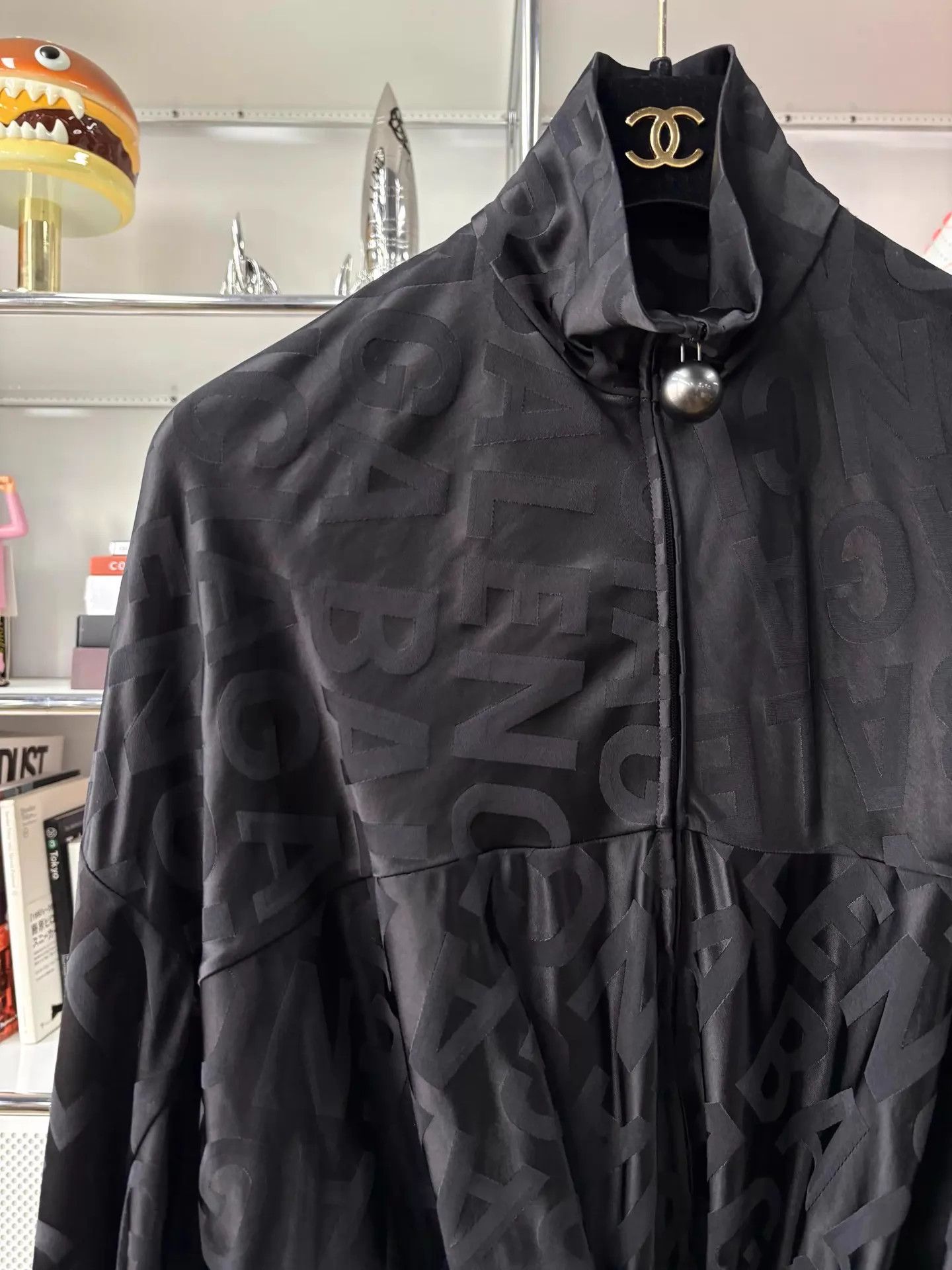 Balenciaga Balenciaga Black Logo All Over Shirt Jacket 34 Size XXS / US 00 / IT 34 - 5 Thumbnail
