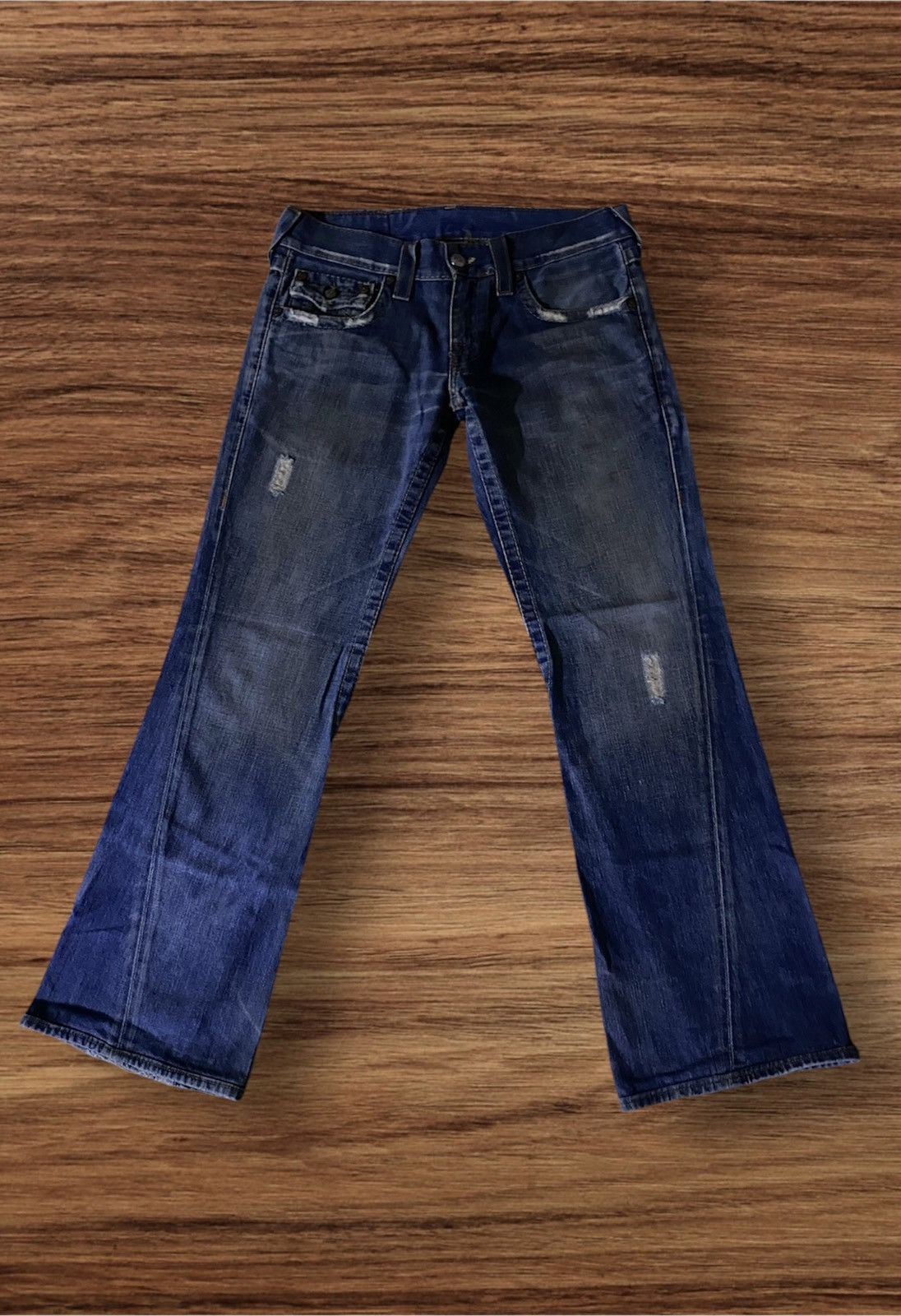 Jean × True Religion 🔥FLARE🔥TRUE RELIGION Flare Distressed Denim Size US 33 - 2 Thumbnail