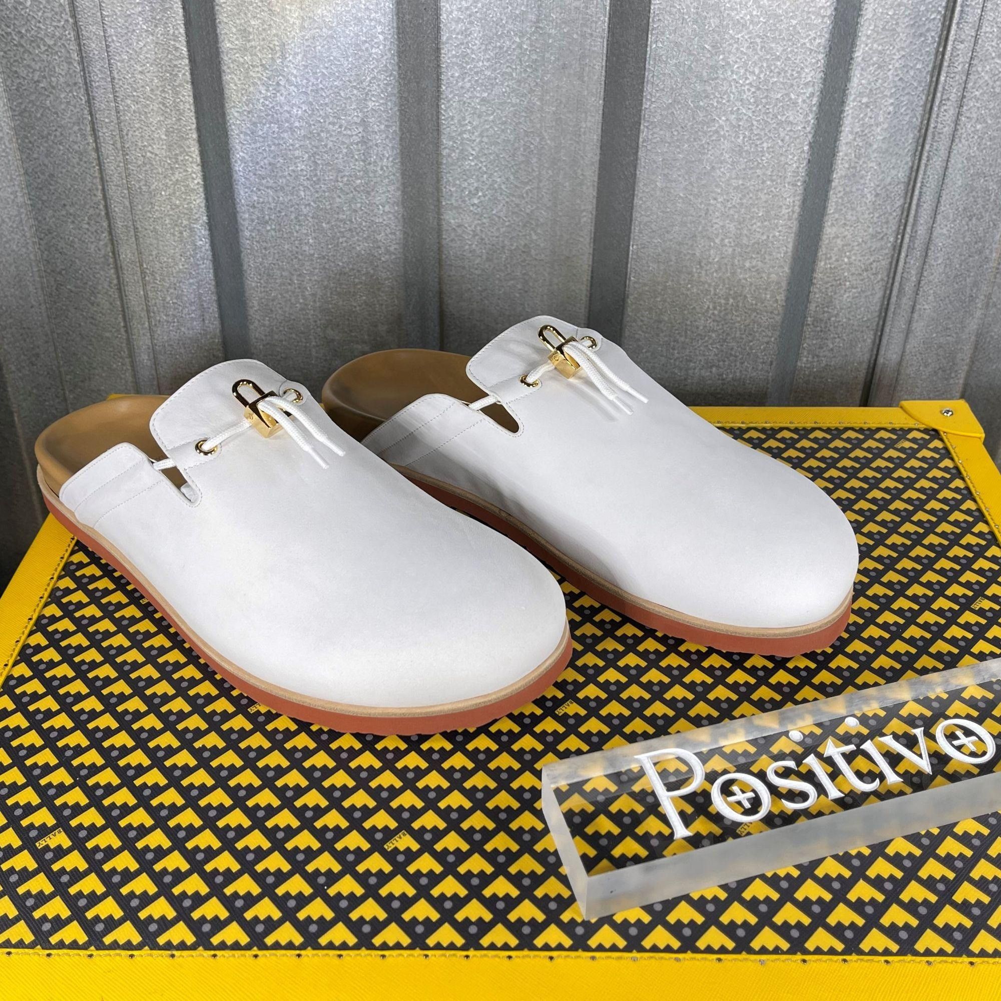 Buscemi Buscemi Pietro White Nubuk Leather Slippers US 8 EU 41 Size US 8 / EU 41 - 4 Thumbnail