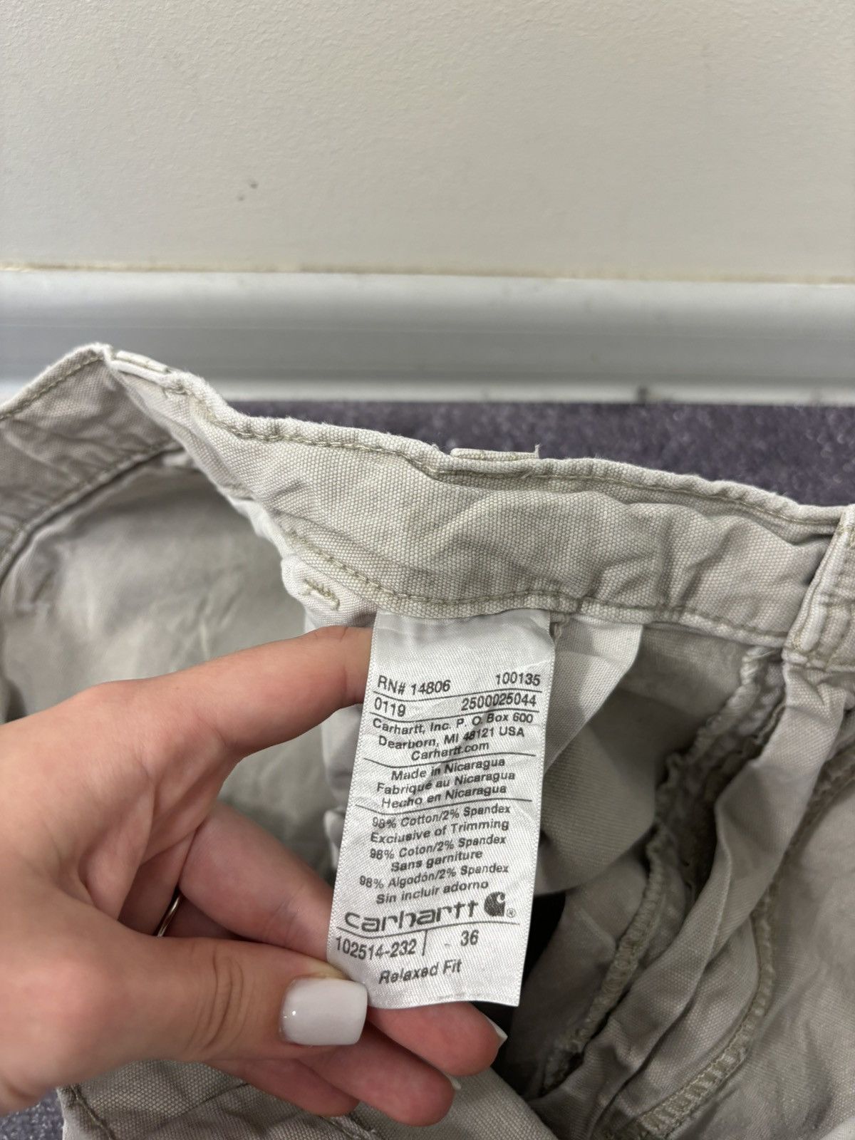 Carhartt Vintage Carhartt Y2K Workwear Beige Hype Carpenter Shorts Size US 36 / EU 52 - 16 Thumbnail