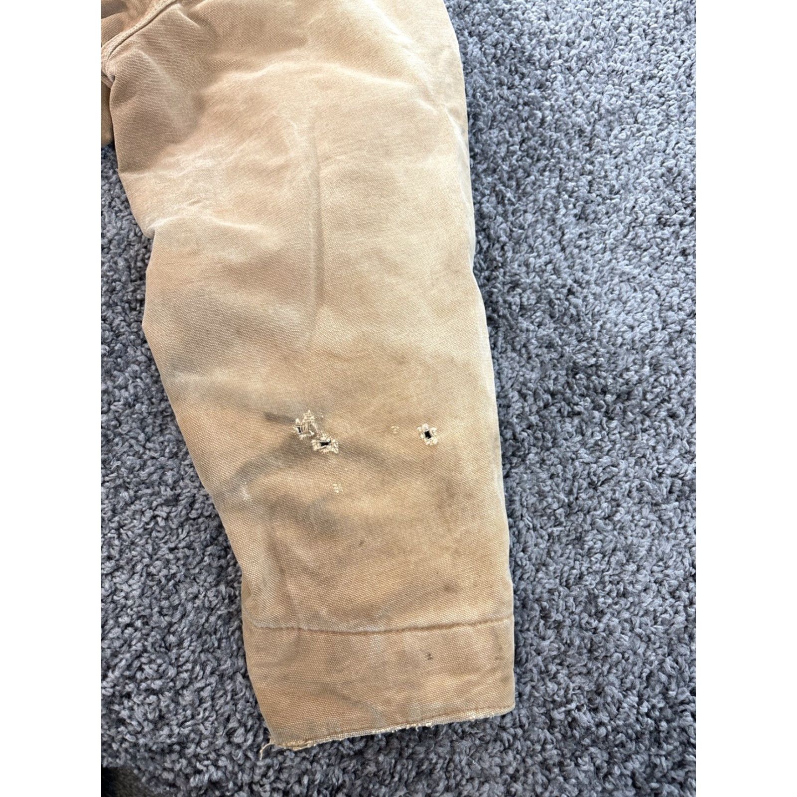 Carhartt VTG Carhartt Jacket Detroit City 80s 90s Workwear USA Wool Lined Canvas Beige Size L Mens Union Made Zipper Logo Short Coat/Outer Jacket/Coat Size US L / EU 52-54 / 3 - 6 Thumbnail