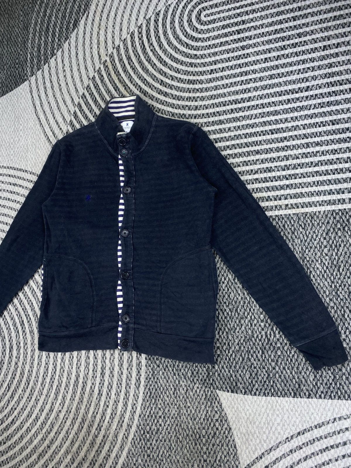 R.Newbold Vtg R.Newbold Button Up Striped Lining Sweat Jacket Size US M / EU 48-50 / 2 - 4 Thumbnail