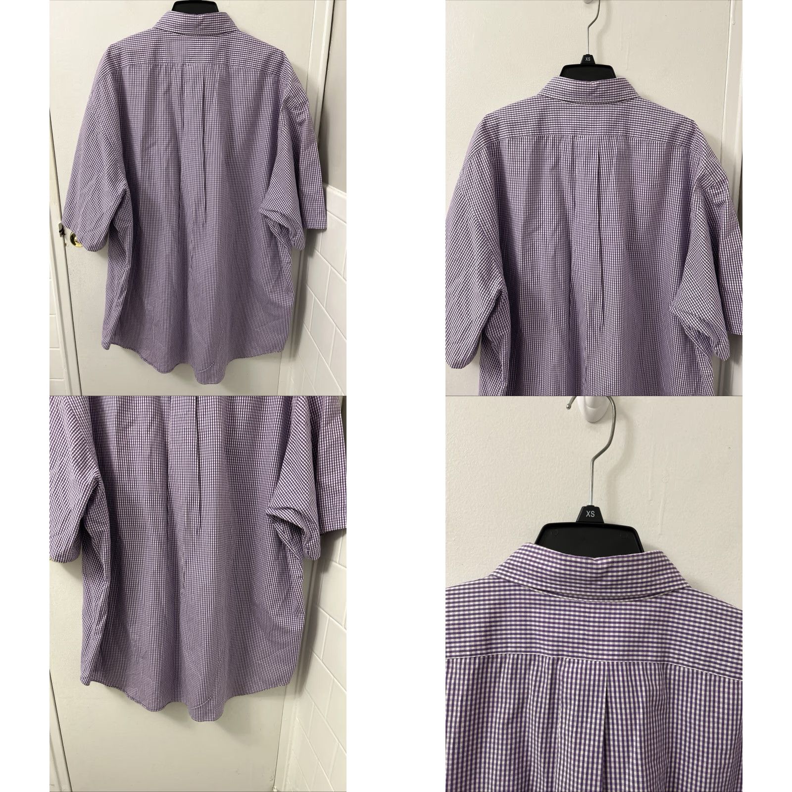 Ralph Lauren VINTAGE Ralph Lauren Blake Shirt Mens 2XL Purple Plaid Button-Down Short Sleeve Pony Embroidered Casual Preppy Summer Fashion Size US XXL / EU 58 / 5 - 8 Thumbnail