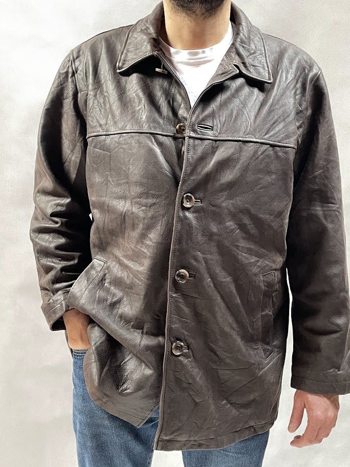Eddie Bauer × Genuine Leather vintage Y2K Eddie Bauer genuine leather parka jacket Size US XL / EU 56 / 4 - 4 Thumbnail