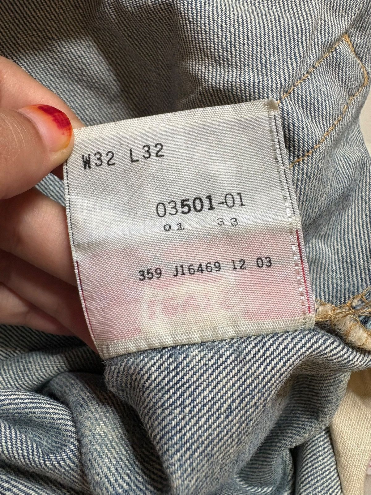Levi's Vintage 90s Levis 501 Mud Wash Loose Baggy Jeans Size US 32 / EU 48 - 10 Thumbnail