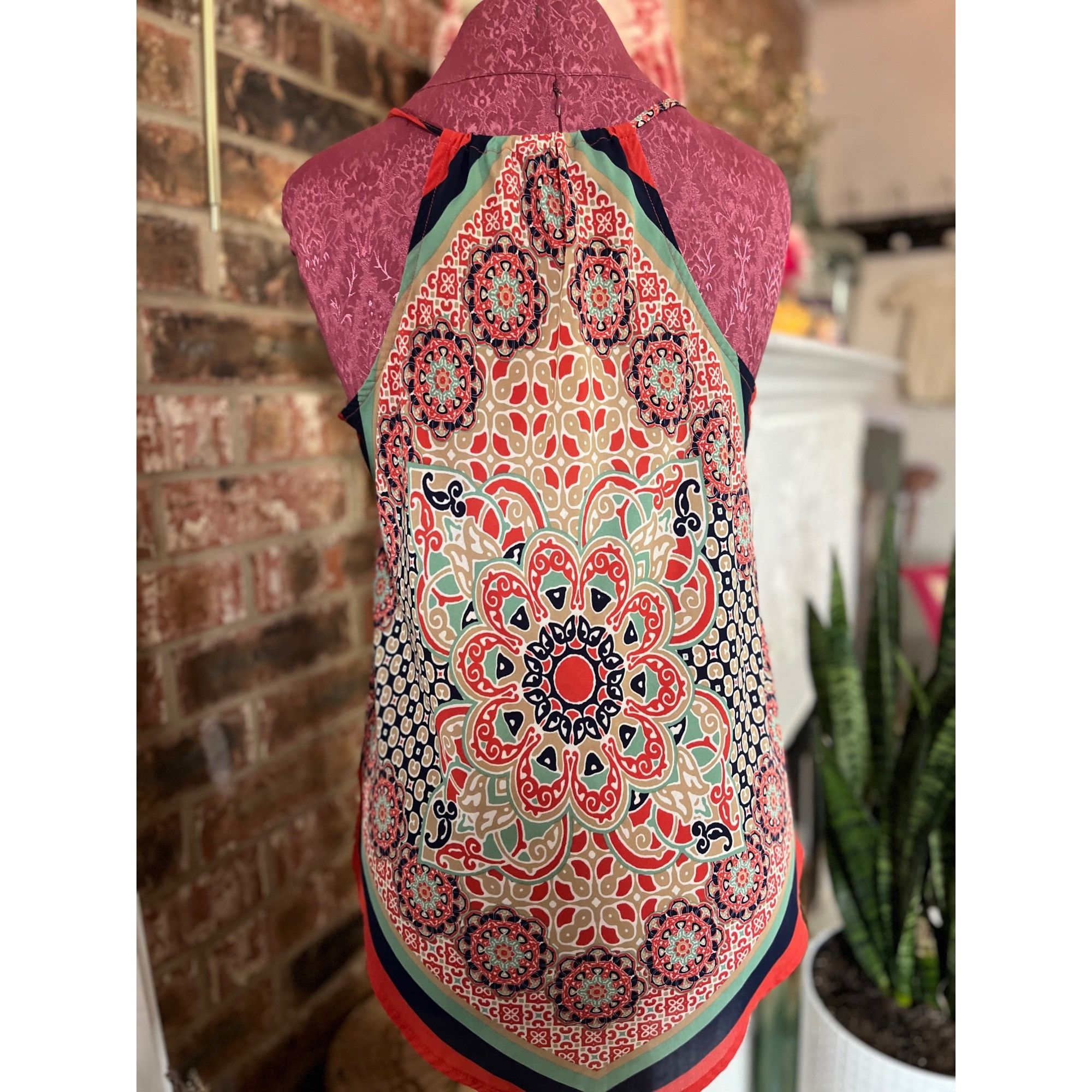 Other HeartSoul Womens XL Floral Geometric Print Sleeveless Handke Size XL / US 12-14 / IT 48-50 - 4 Thumbnail