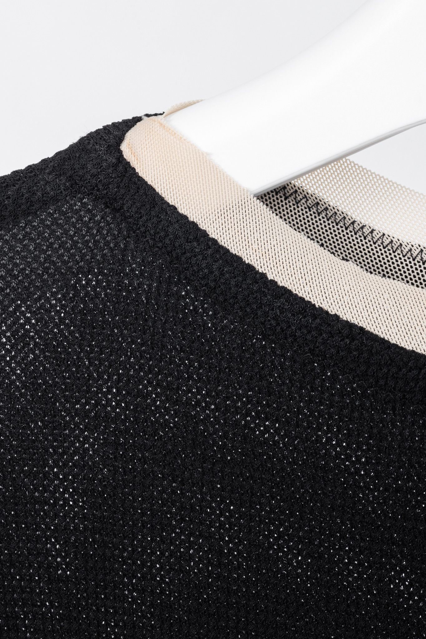 Marie Saint Pierre Marie Saint Pierre Black Mesh-Knit Asymmetrical Tunic Size M / US 6-8 / IT 42-44 - 6 Thumbnail