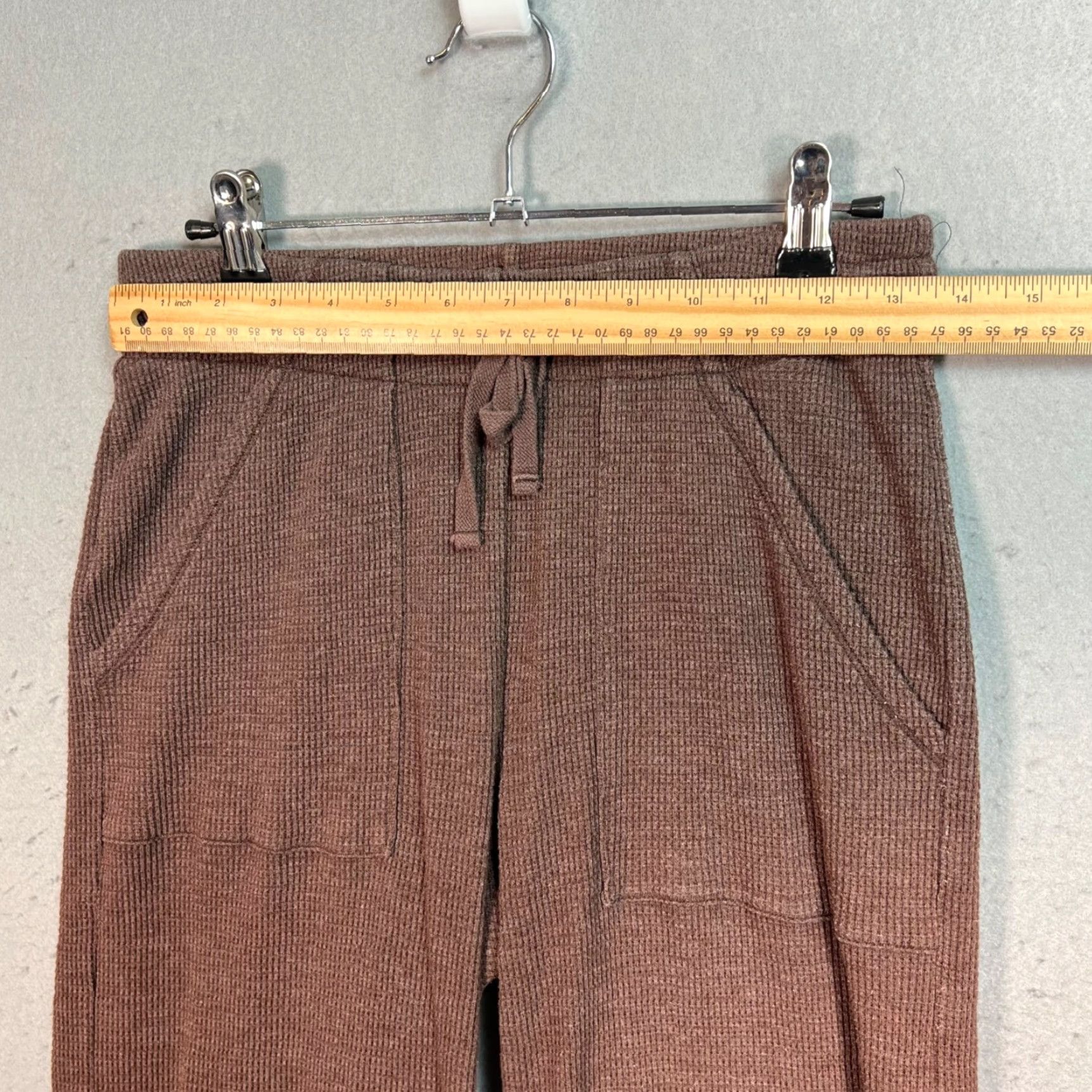 TNA Tna Womens Brown Ribbed Knit Lounge Pants XS Wide Leg Shirt? Size 26" / US 2 / IT 38 - 5 Thumbnail