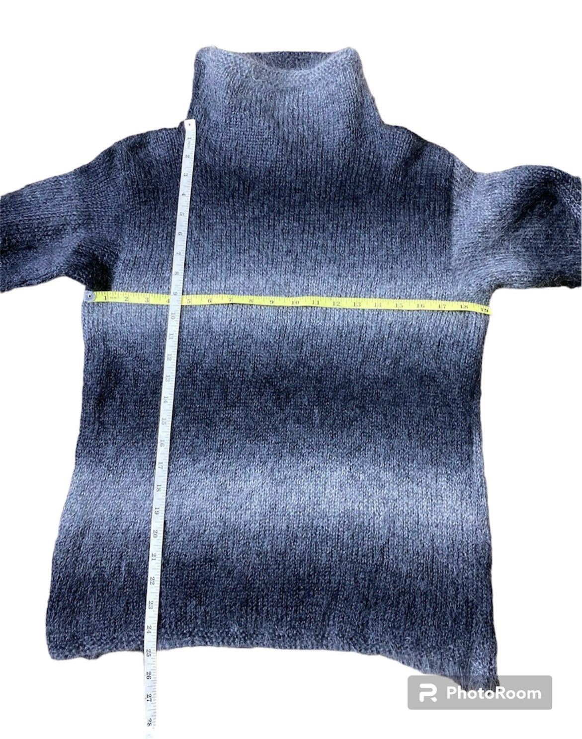 Beauty Beast × Japanese Brand × Vintage Japanese-Grey Furry Striped Knit Sweater style numbernine Size US M / EU 48-50 / 2 - 7 Thumbnail