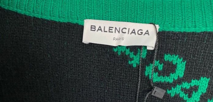 Balenciaga Balenciaga green barrage printed sweater2412-Nextarrow Size US M / EU 48-50 / 2 - 3 Thumbnail
